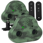A Green Two Pack Anti-Barking Device Designed to Stop Dogs From Barking.