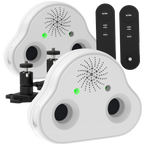 A White Two Pack Anti-Barking Device Designed to Stop Dogs From Barking.