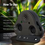 Ultrasonic bark control device with text labels.