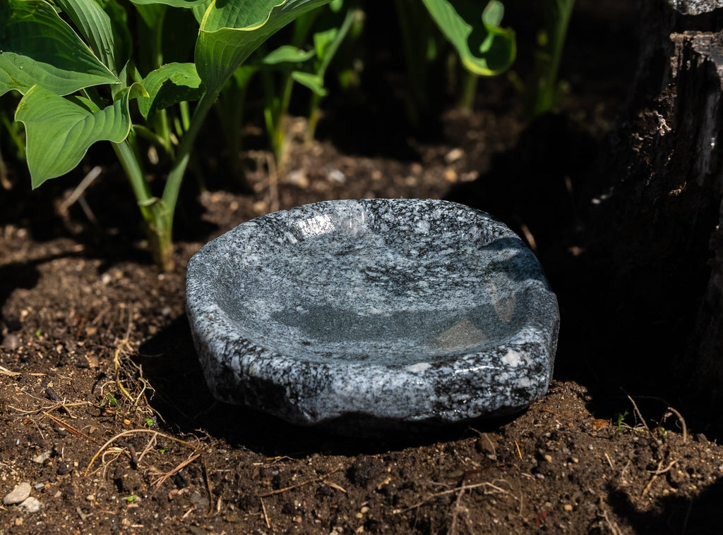 Hand-Chiseled Granite Puddle Stone Birdbath product image 22