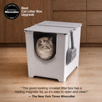 Front Entry Covered Cat Litter Box product image 2