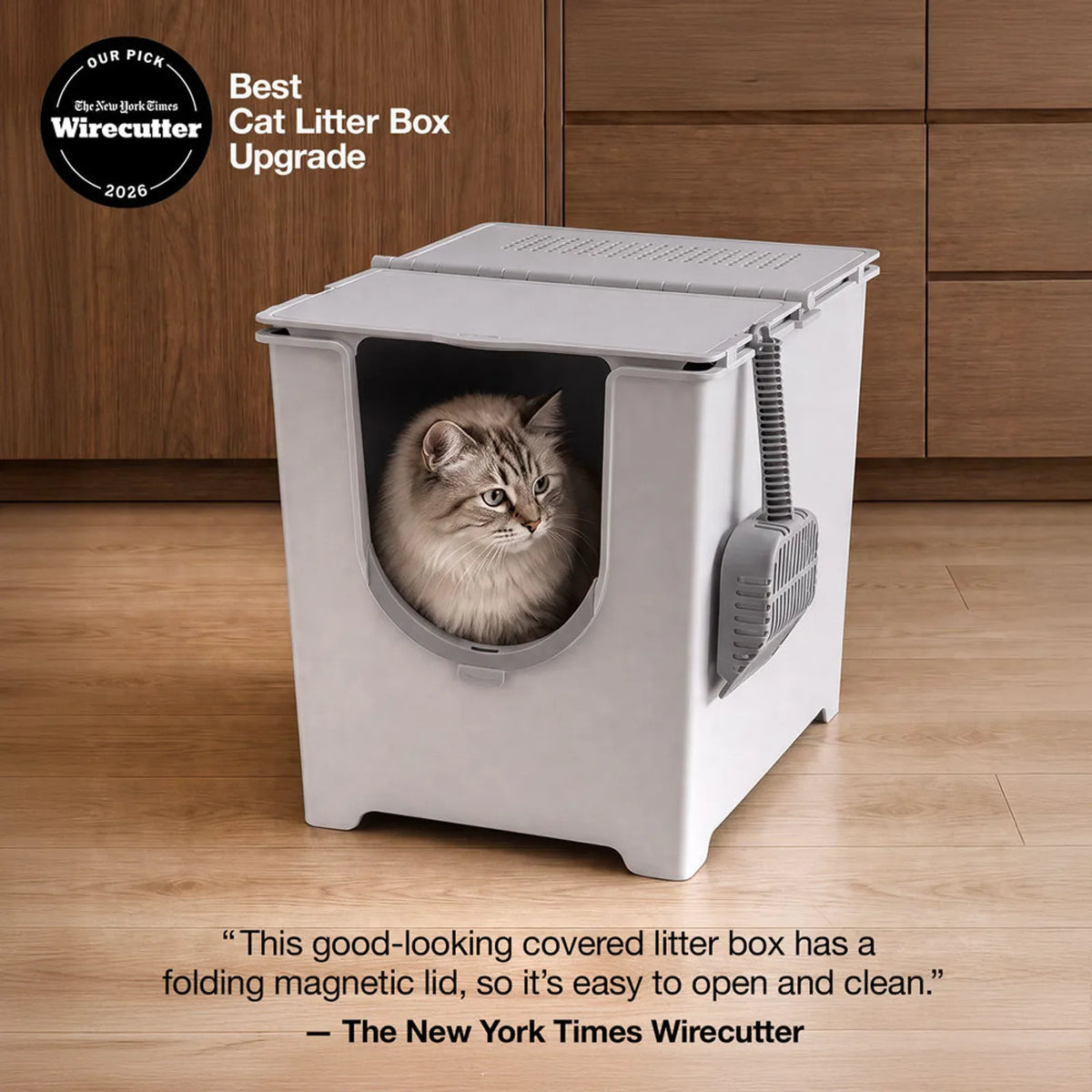 Front Entry Covered Cat Litter Box product image 2