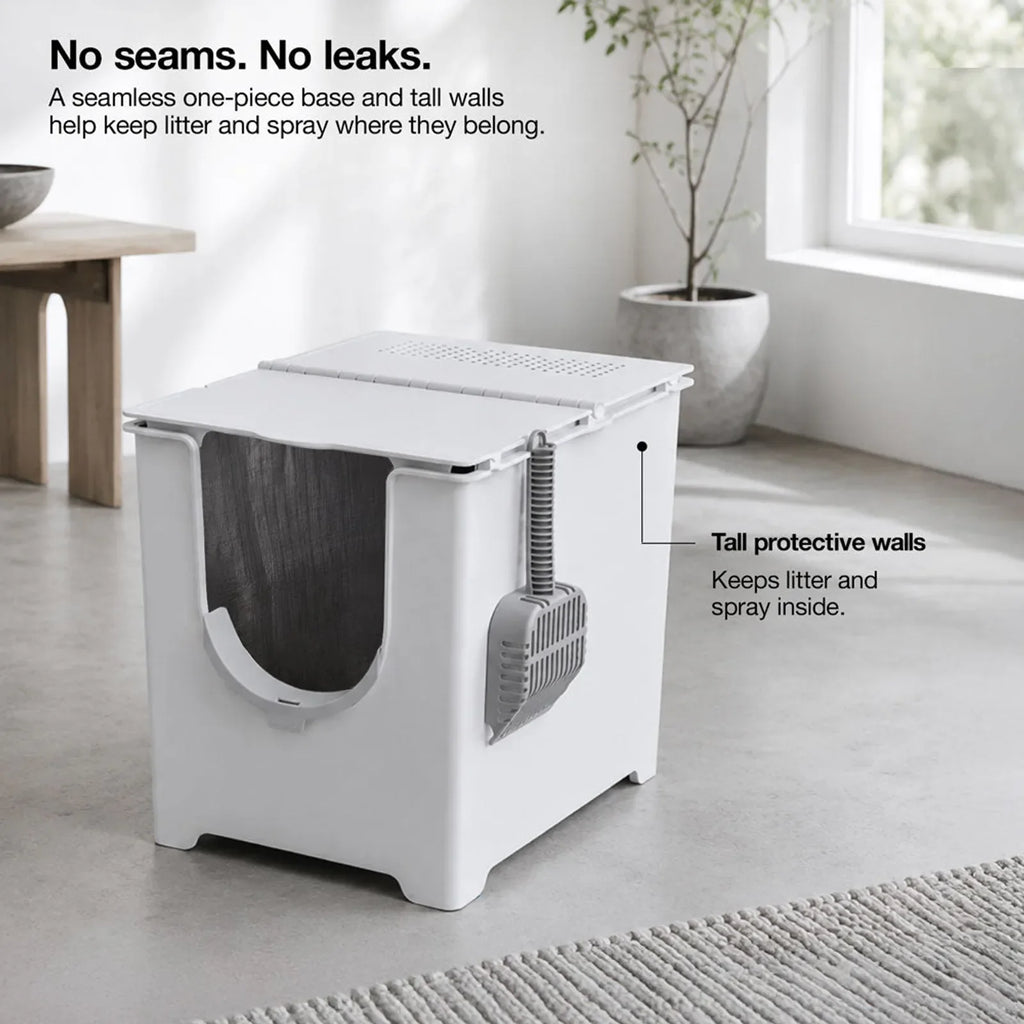 Front Entry Covered Cat Litter Box product image 3