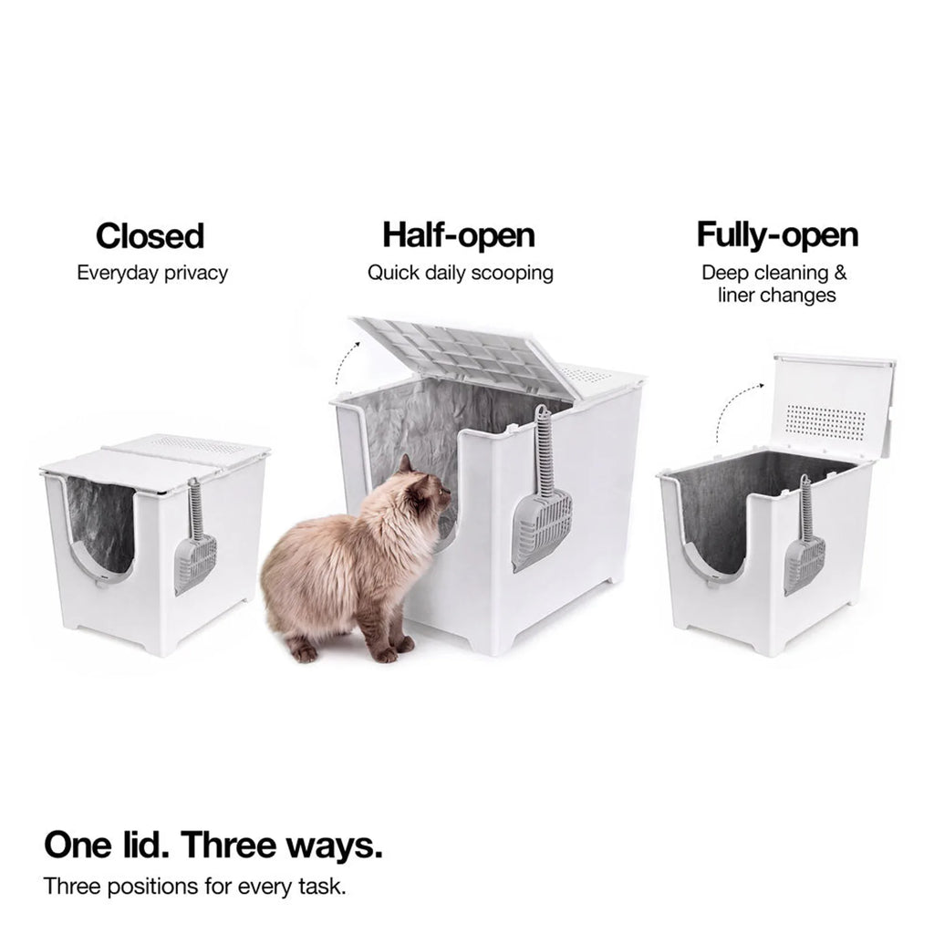 Front Entry Covered Cat Litter Box product image 4