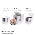 Front Entry Covered Cat Litter Box product image 4