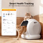 Meowant MW-SC02 white self-cleaning litter box with app health tracking for 6 cats