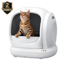Self-Cleaning Cat Litter Box, White / Basic