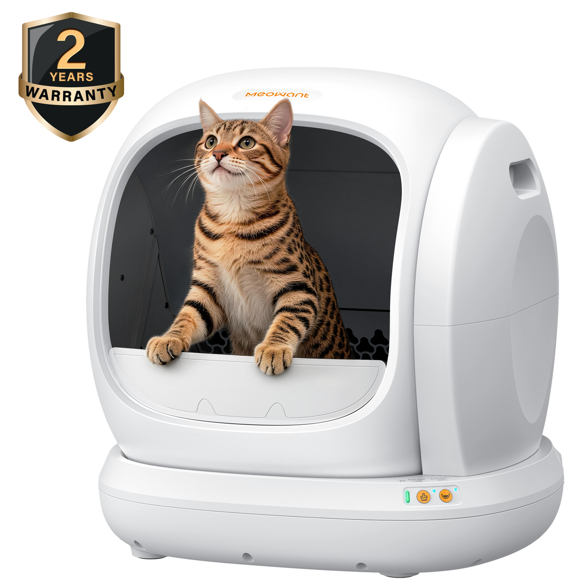 Self-Cleaning Cat Litter Box, White / Basic