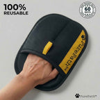 PurePath™ pet hair remover glove worn on hand showing 100% reusable design