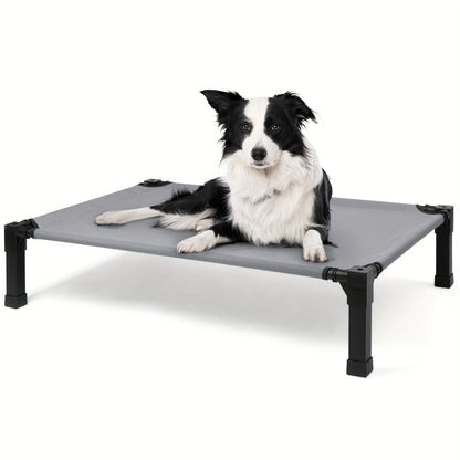 Elevated Dog Bed Cooling Raised Cot with Metal Frame – Washable Breathable Mesh, No-Slip Feet, Portable Dog Cot for Indoor & Outdoor Use, 4 Sizes, 7 Colors