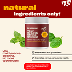 Product graphic showing 'Your Breath Effing Stinks!' dental wipes under headline 'natural ingredients only!' keeping teeth and gums clean
