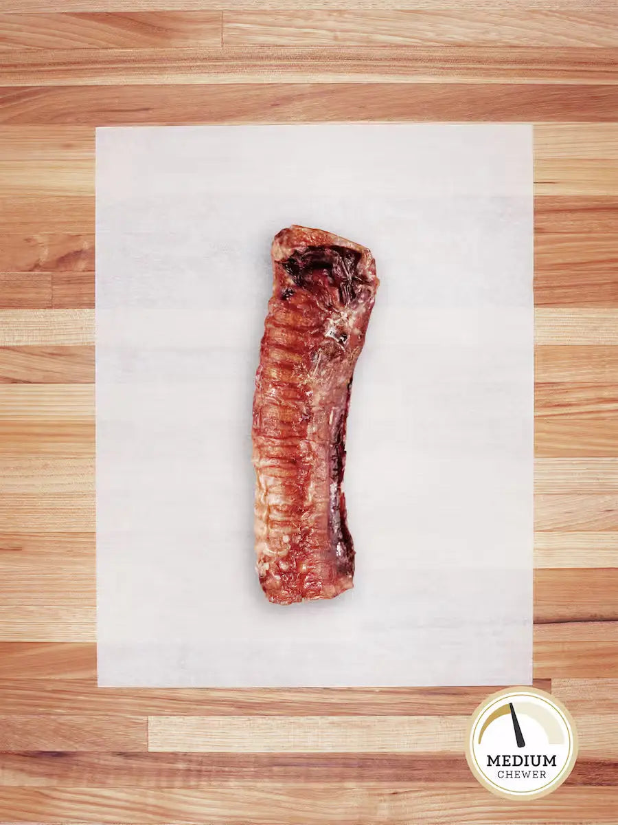 Pasture Raised Beef Trachea Dog Chews, Large (6"-7")