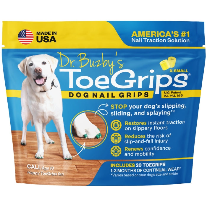Dog Nail Grips for Floor Traction, XS (Yellow)