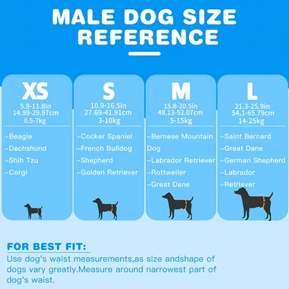 Disposable Dog Diapers 50-Pack for Male & Female Dogs - Super Absorbent Leak-Proof Pet Nappies, Comfortable Fit for Puppies, Senior Dogs, Incontinence & Post-Surgery Recovery, XXS to L