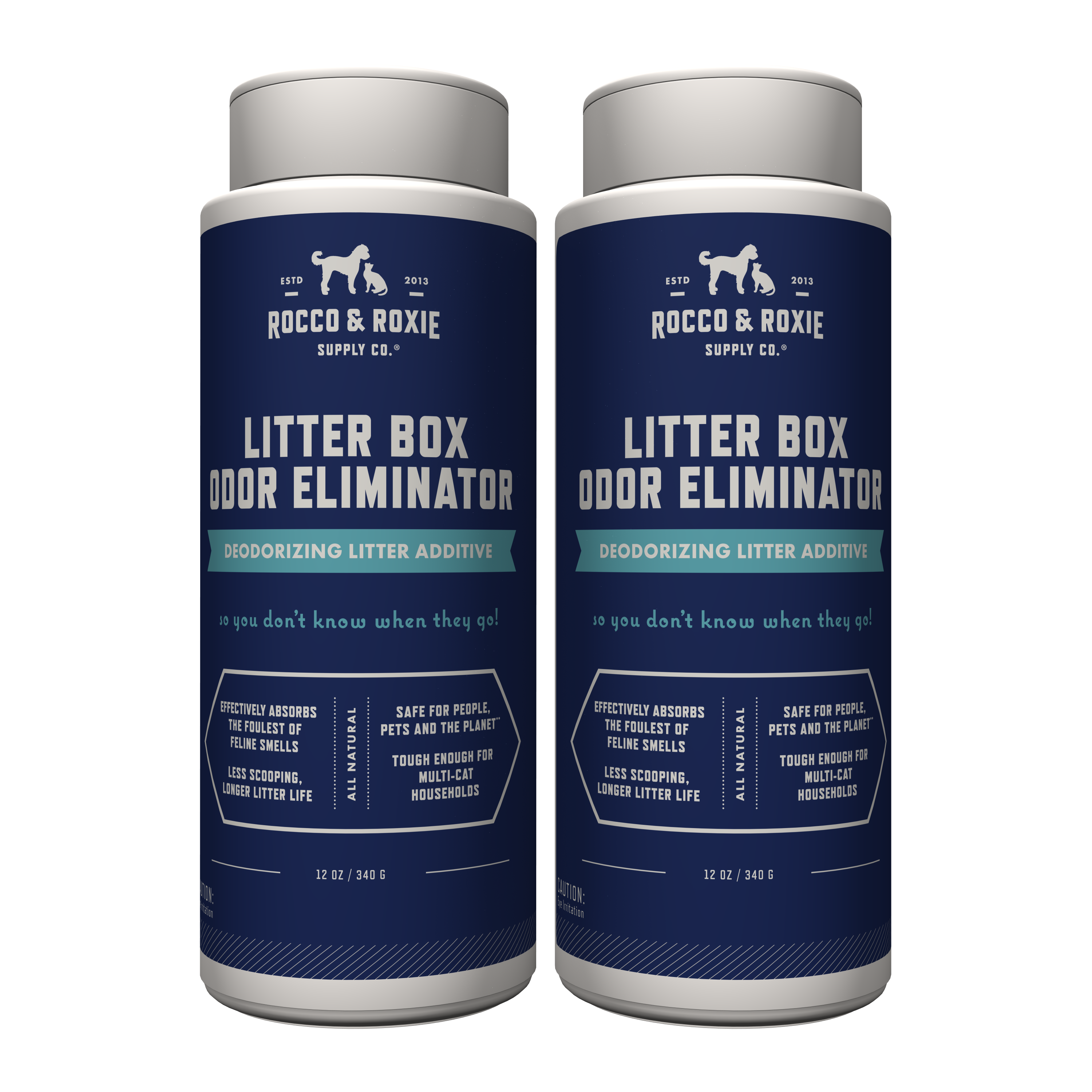 Biodegradable Litter Box Odor Eliminator, 2-Pack