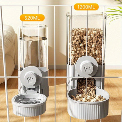 Hanging Cage Pet Water Dispenser & Automatic Feeder – No-Drip Gravity Feed Bowl for Rabbits, Guinea Pigs, Hamsters & Small Animals | Cage-Mount Design, Easy Refill