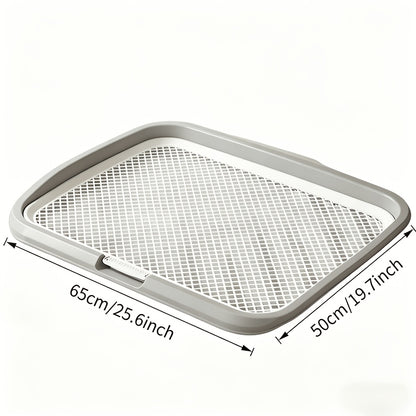 Indoor Dog Potty Tray with Removable Grating - Leak-Proof Puppy Training Toilet, Washable Pee Pad Holder for Apartments, Easy Clean Dog Bathroom, 7 Colors, Small & Large Sizes