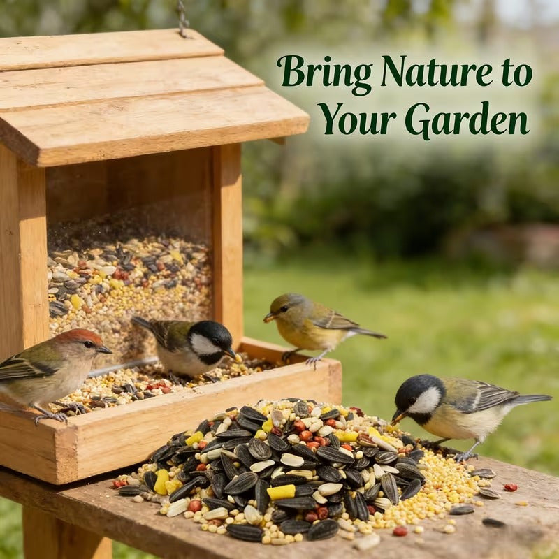 1 Lbs Wild Bird Seed Bag - Suitable for Porch Hanging Feeders, Lawn Stands & Ground Feeders, Attracts Songbirds, Outdoor Bird for Year-Round Feeding Zones
