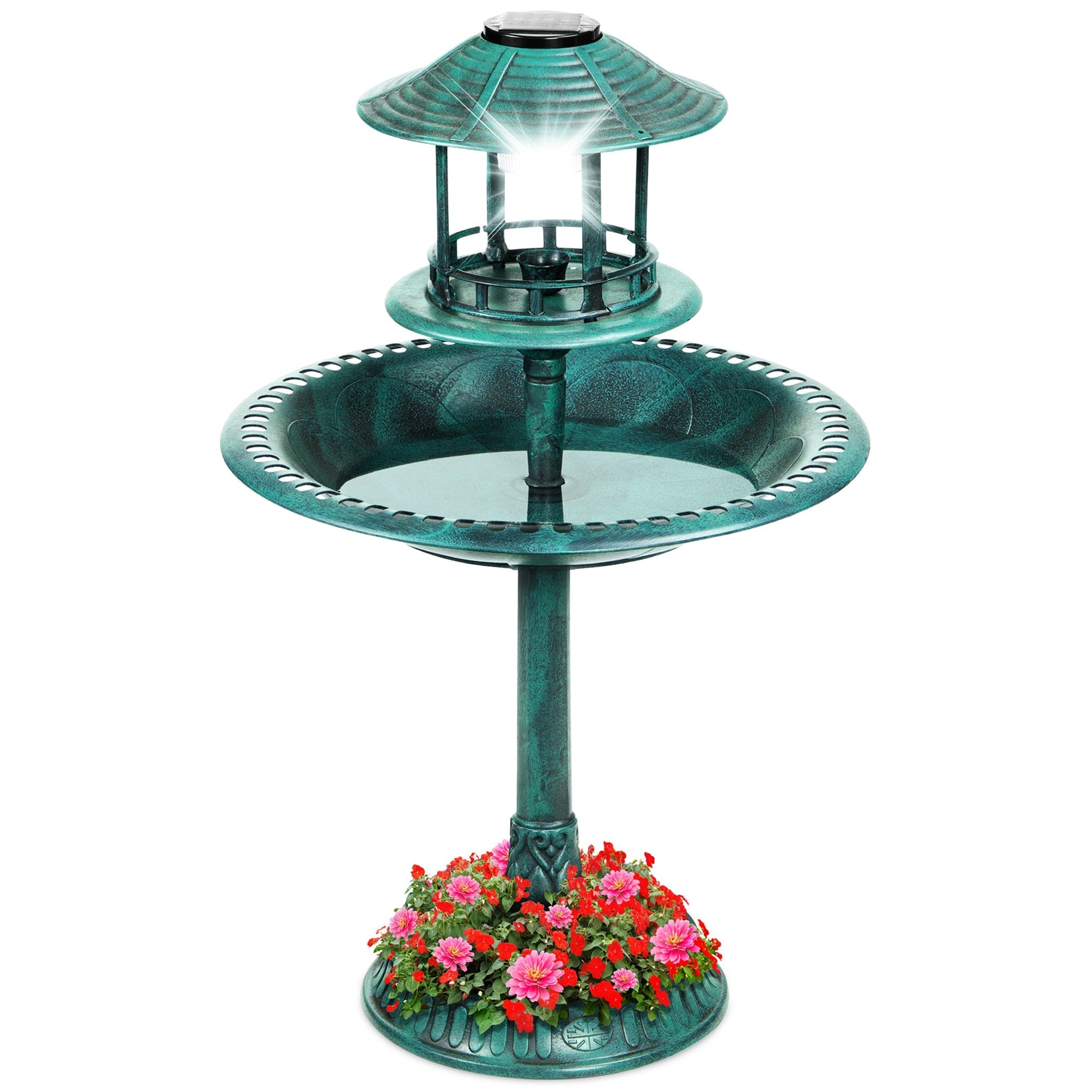 Solar Lighted Pedestal Bird Bath product image 22