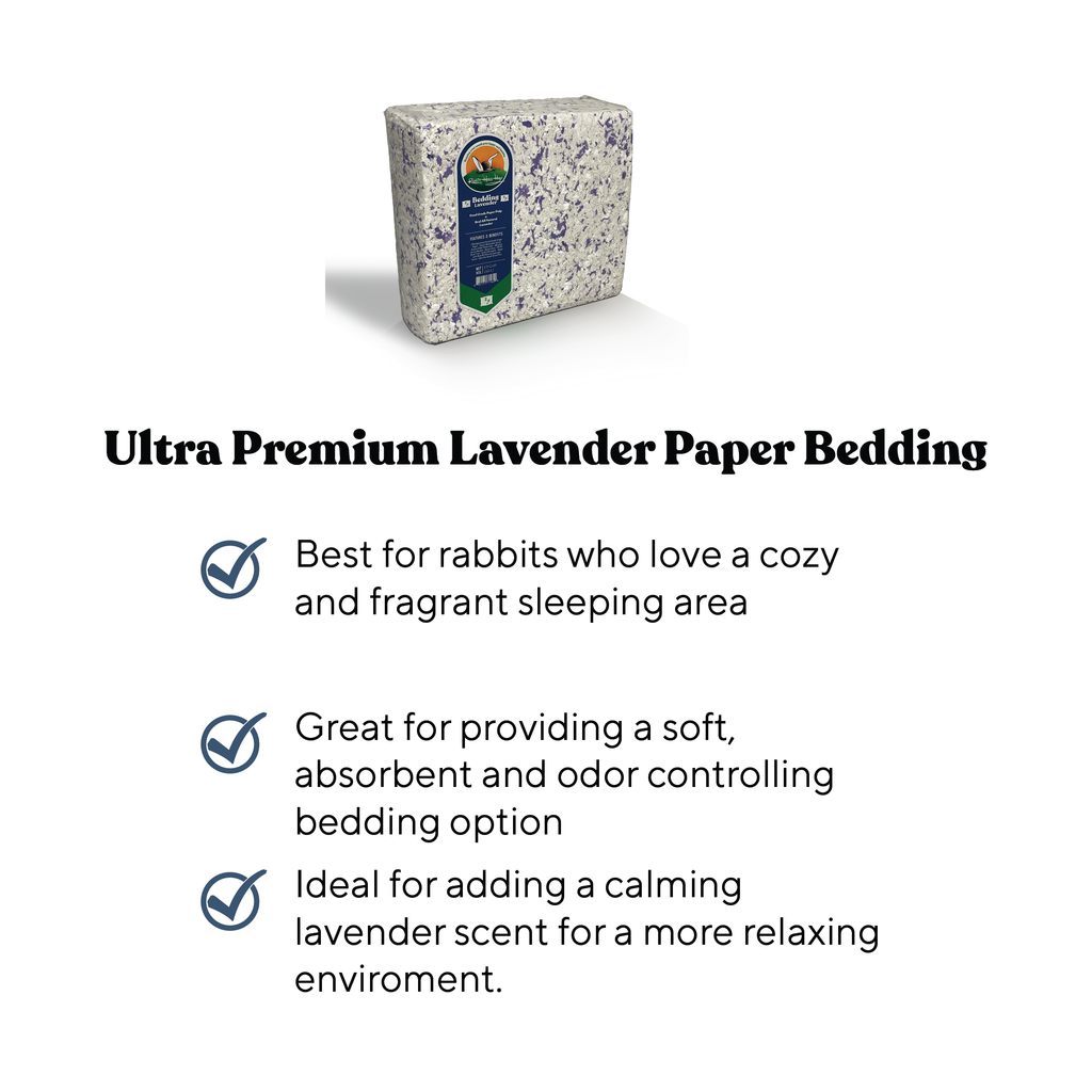 Small Animal Bedding: Ultra Premium Natural Lavender Paper Litter for Rabbits, Guinea Pigs, Chinchillas & Hamsters