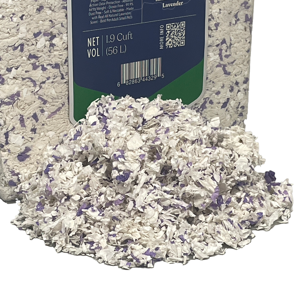 Small Animal Bedding: Ultra Premium Natural Lavender Paper Litter for Rabbits, Guinea Pigs, Chinchillas & Hamsters