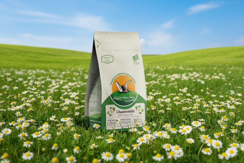 Timothy Hay Treat: Soft Chamomile Enrichment for Rabbits, Guinea Pigs & Chinchillas, 12 oz or 24 oz