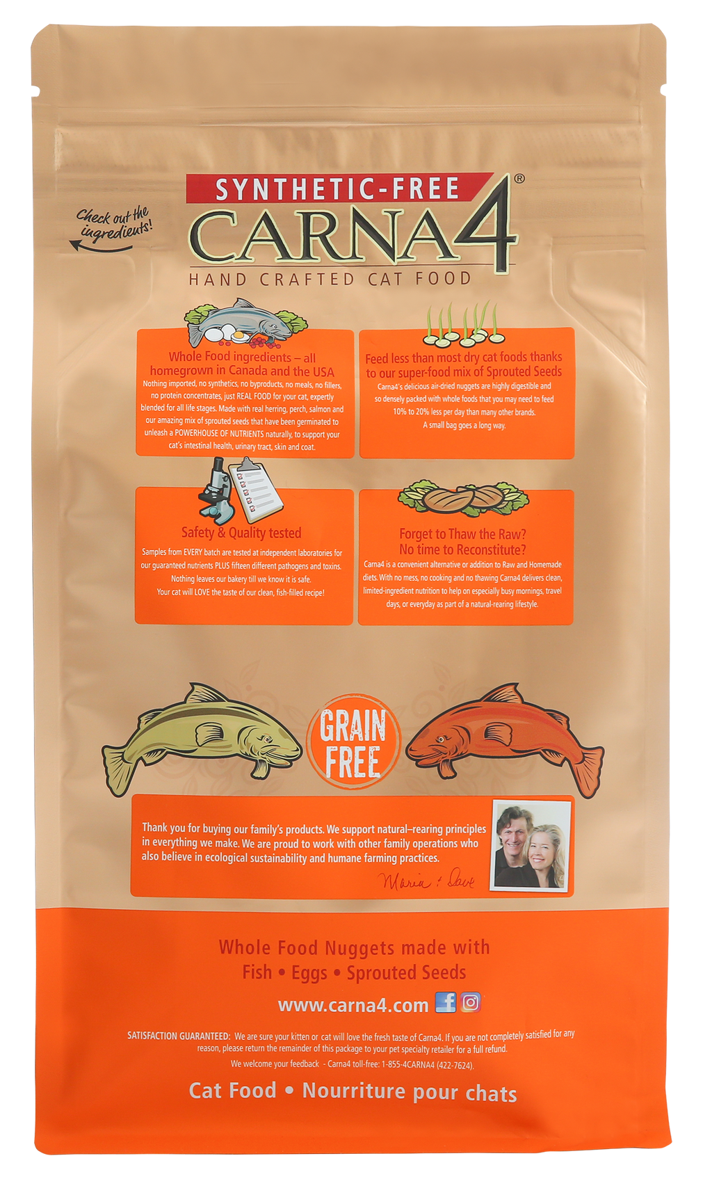 Dry Cat Food for All Life Stages, Gently Baked Fish Formula with Sprouted Seeds and Whole-Food Nutrition