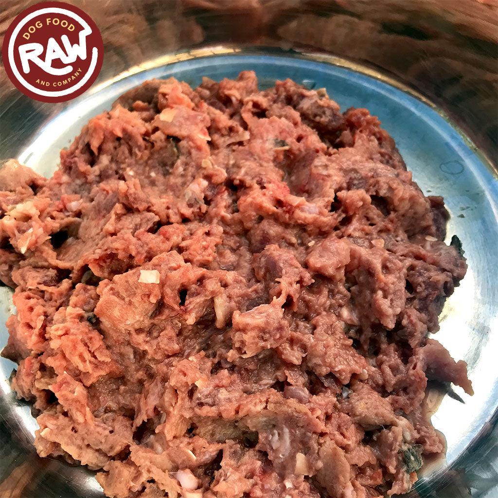 Raw Dog Food Chicken Pork Salmon Blend with Eggs, Cold-Pressure Processed Frozen Rolls for Dogs