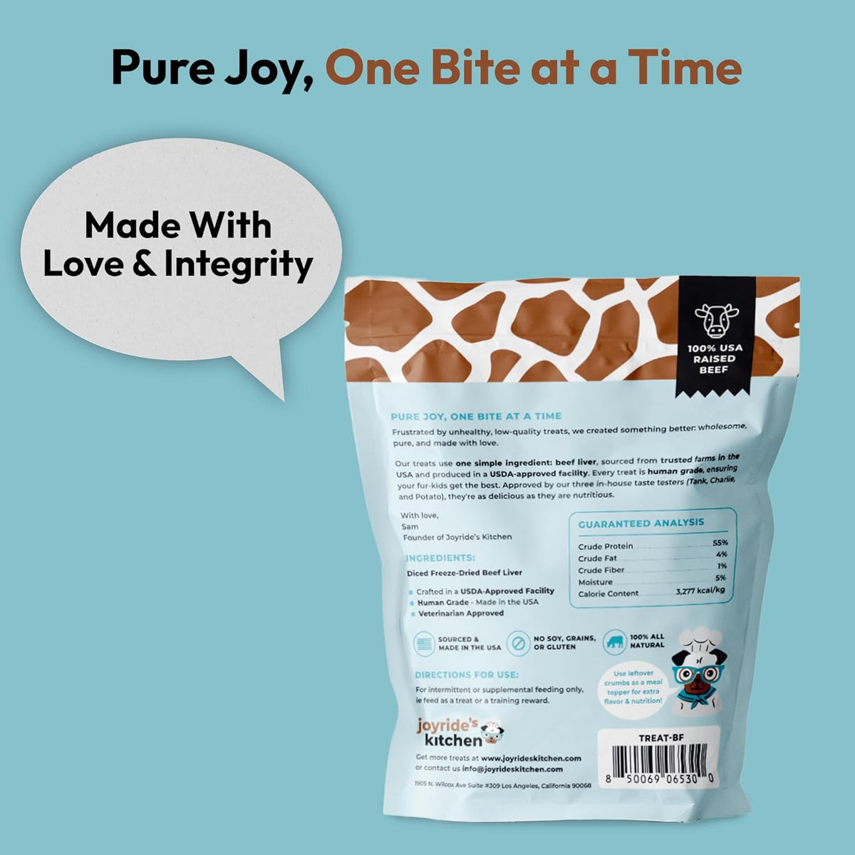 Freeze-Dried Dog Treats, Single-Ingredient Beef Liver Bites for Training Rewards and Everyday Treat Time, 3 oz