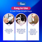 Pet Eye Cleaning Wipes for Dogs: 50 Finger Wipes for Gentle Daily Eye Care at Home or on the Go