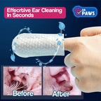 Pet Ear Cleaning Wipes for Dogs and Cats with Oatmeal-Scented Finger Pads, 50 Count for Gentle Home Care