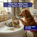 Pet Eye Cleaning Wipes for Dogs: 50 Finger Wipes for Gentle Daily Eye Care at Home or on the Go