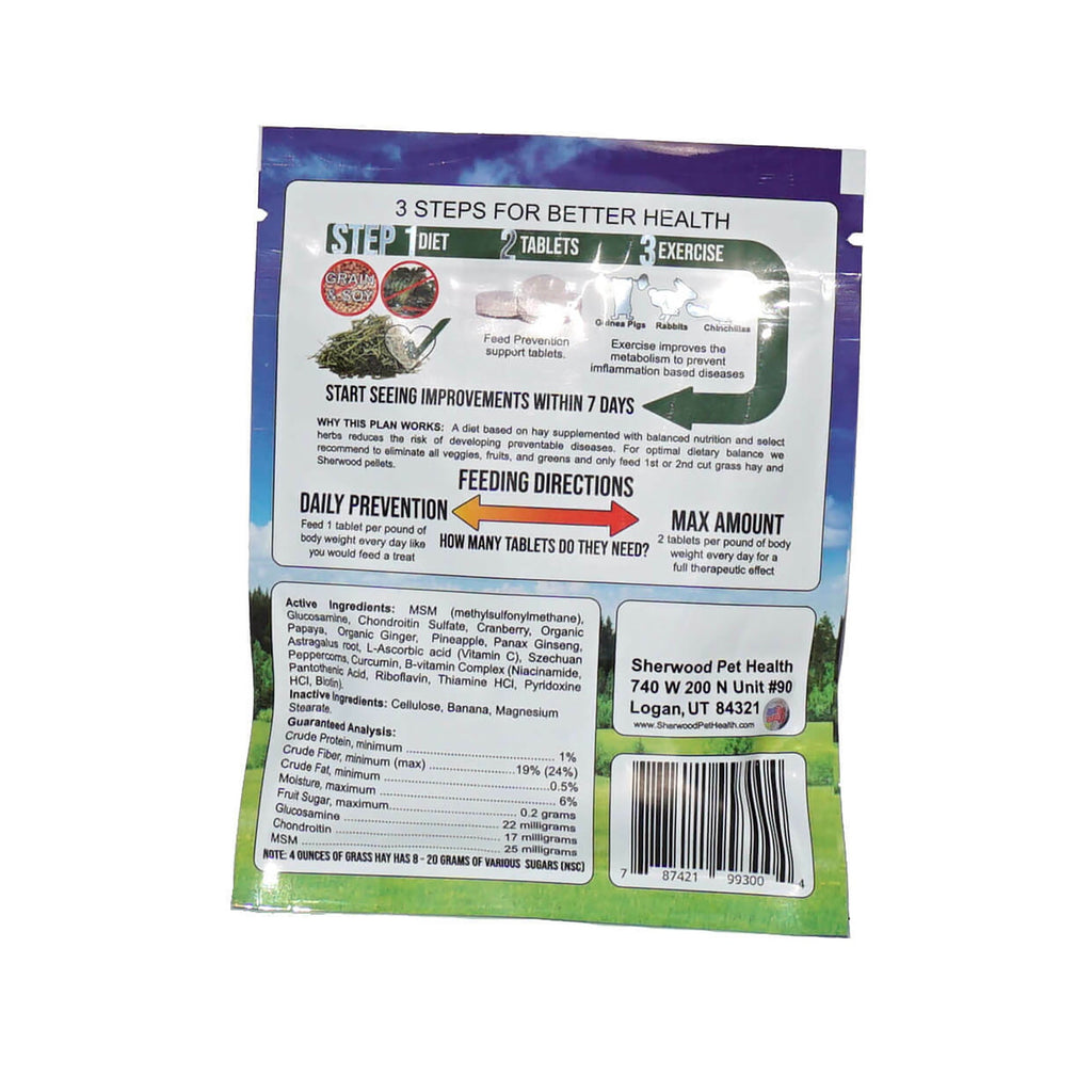 Small Pet Supplement Tablets for Digestive, Urinary, Joint and Immune Support: 100 Tablets