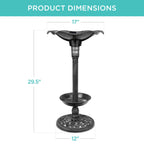 Solar Bird Bath with Planter product image 21