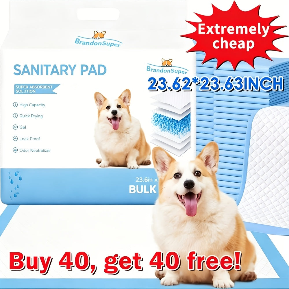 (Quick Arrival) 80/100pcs Enlarged And Thickened High-quality Super Absorbent Dog Pee Pad, 28inch*34inch/23.62*23.62in Is Suitable For Medium And Large Dogs, Easy To Clean, And A Must-have For Camping Home Dogs