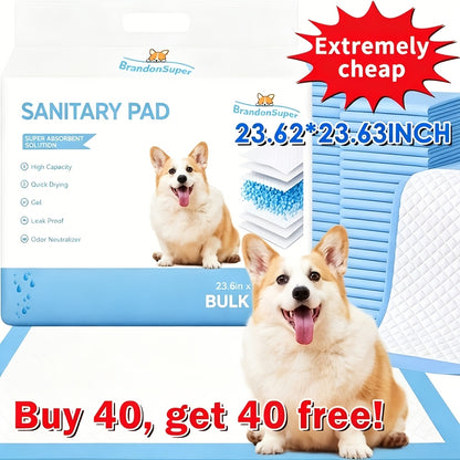Super Absorbent Dog Pee Pads Buy More Save More – Thickened Leak-Proof Training Pads for Medium & Large Dogs | 80-Count 23x23" or 100-Count 28x34" | Fast Delivery | Home, Camping & Travel Use