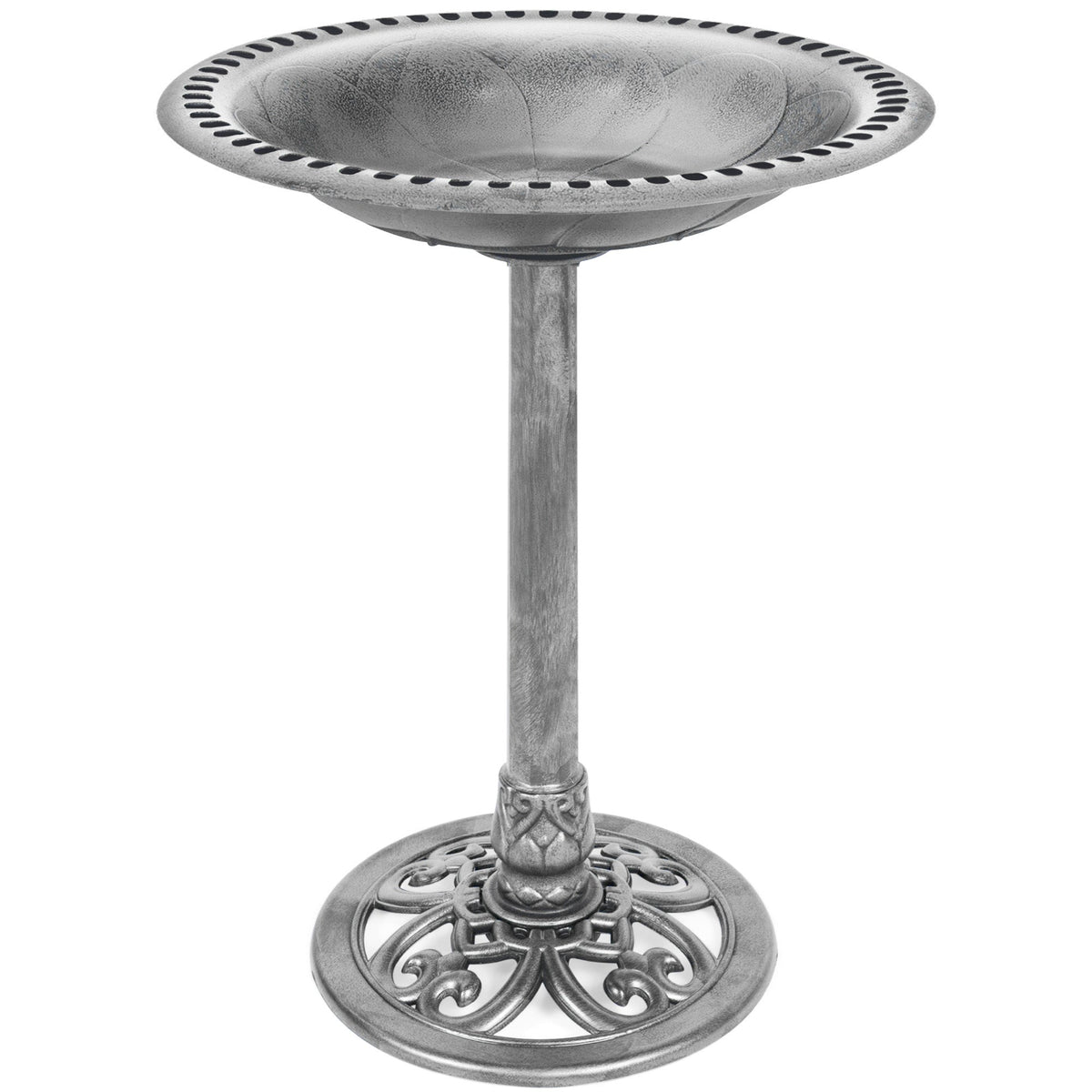 Vintage Outdoor Polyresin Bird Bath Stone