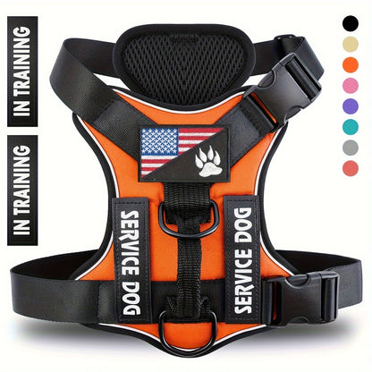Reflective Dog Harness Vest with Handle Adjustable No-Pull Pet Vest for Walking Running & Training - Easy Control for Small Medium Large Dogs XS S M L XL Multiple Colors