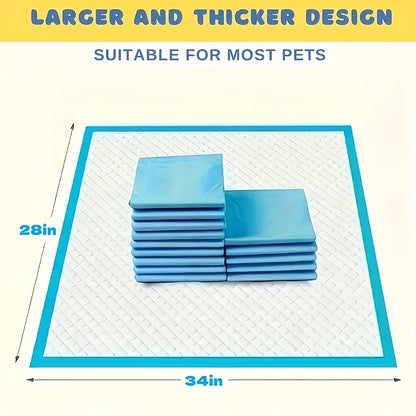 Tear-Resistant XXXL Dog Pee Pads 100-Count – 6-Layer Thickened Super Absorbent Leak-Proof Pet Pads | Odor-Reducing | Puppy & Large Dog Versions | Indoor, Outdoor, Bedroom & Dog Bed Use