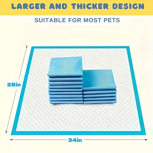 Tear-Resistant XXXL Dog Pee Pads 100-Count – 6-Layer Thickened Super Absorbent Leak-Proof Pet Pads | Odor-Reducing | Puppy & Large Dog Versions | Indoor, Outdoor, Bedroom & Dog Bed Use