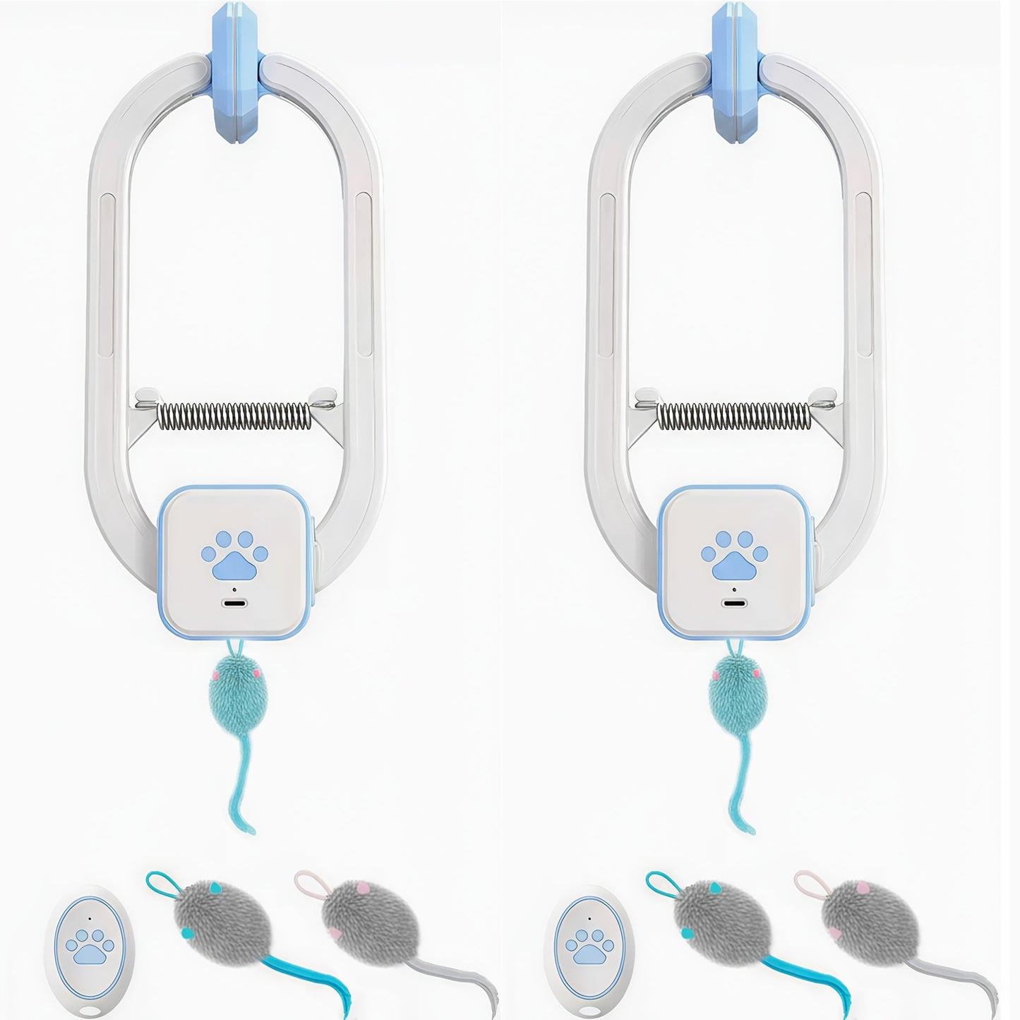 Remote Control Flying Bird Cat Toy Electric Automatic Drone with Hanging Motion Indoor Cat Enrichment Toy for Kittens Adult Cats Boredom Buster Blue 1-Pack 2-Pack