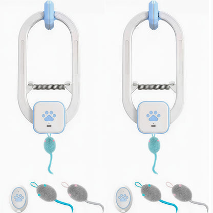 Remote Control Flying Bird Cat Toy Electric Automatic Drone with Hanging Motion Indoor Cat Enrichment Toy for Kittens Adult Cats Boredom Buster Blue 1-Pack 2-Pack