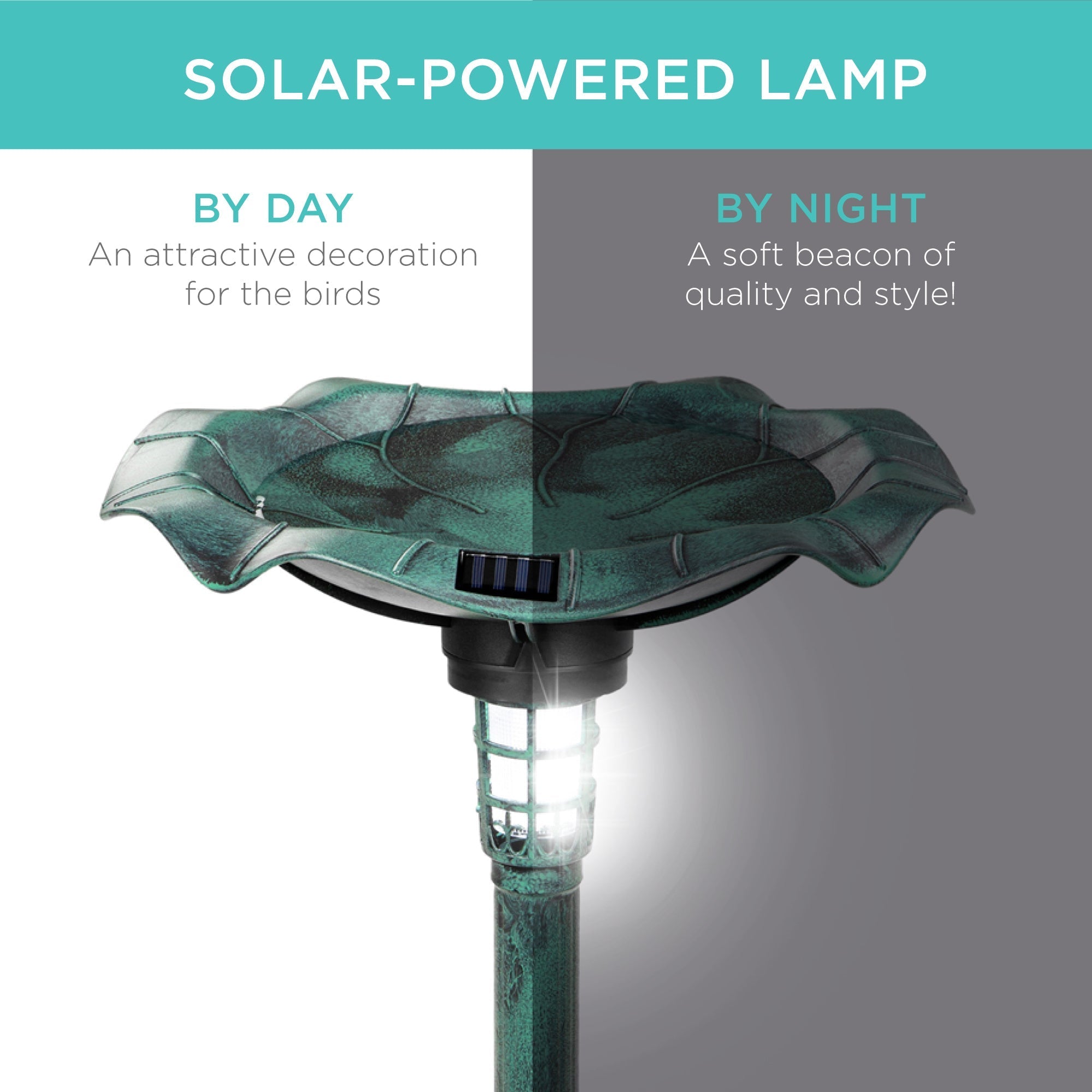 Solar Bird Bath with Planter product image 2