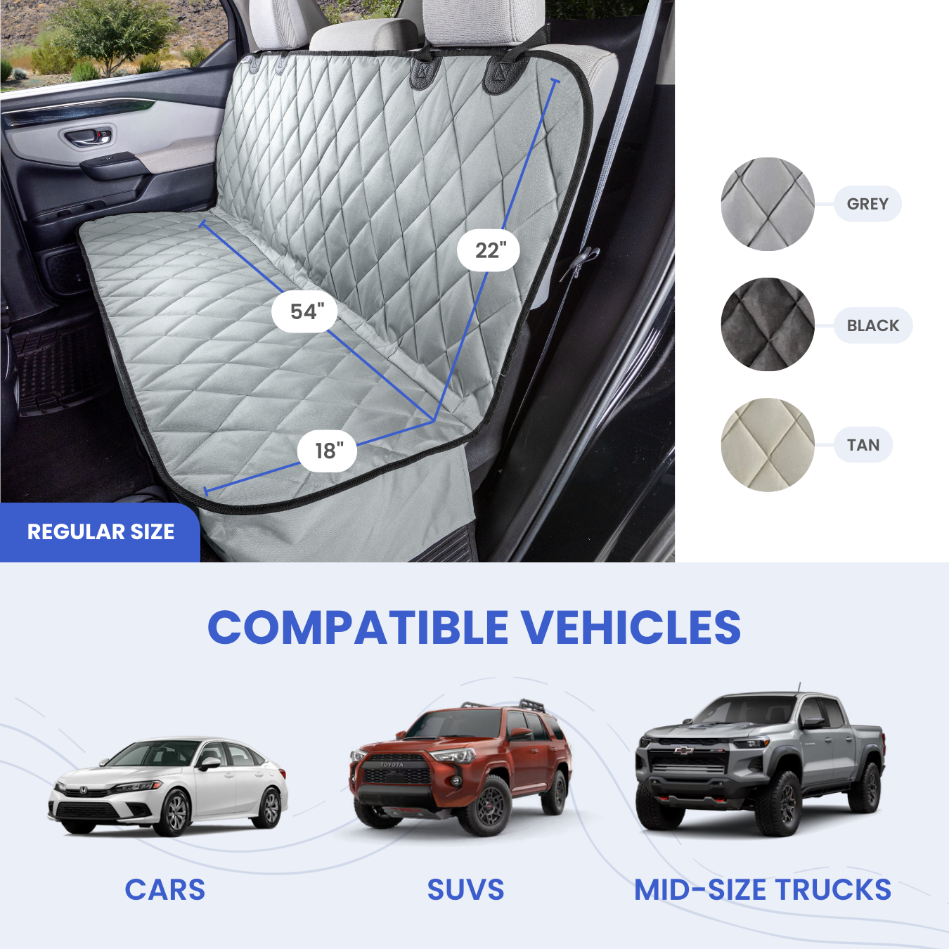 Fitted Dog Rear Seat Cover product image 2