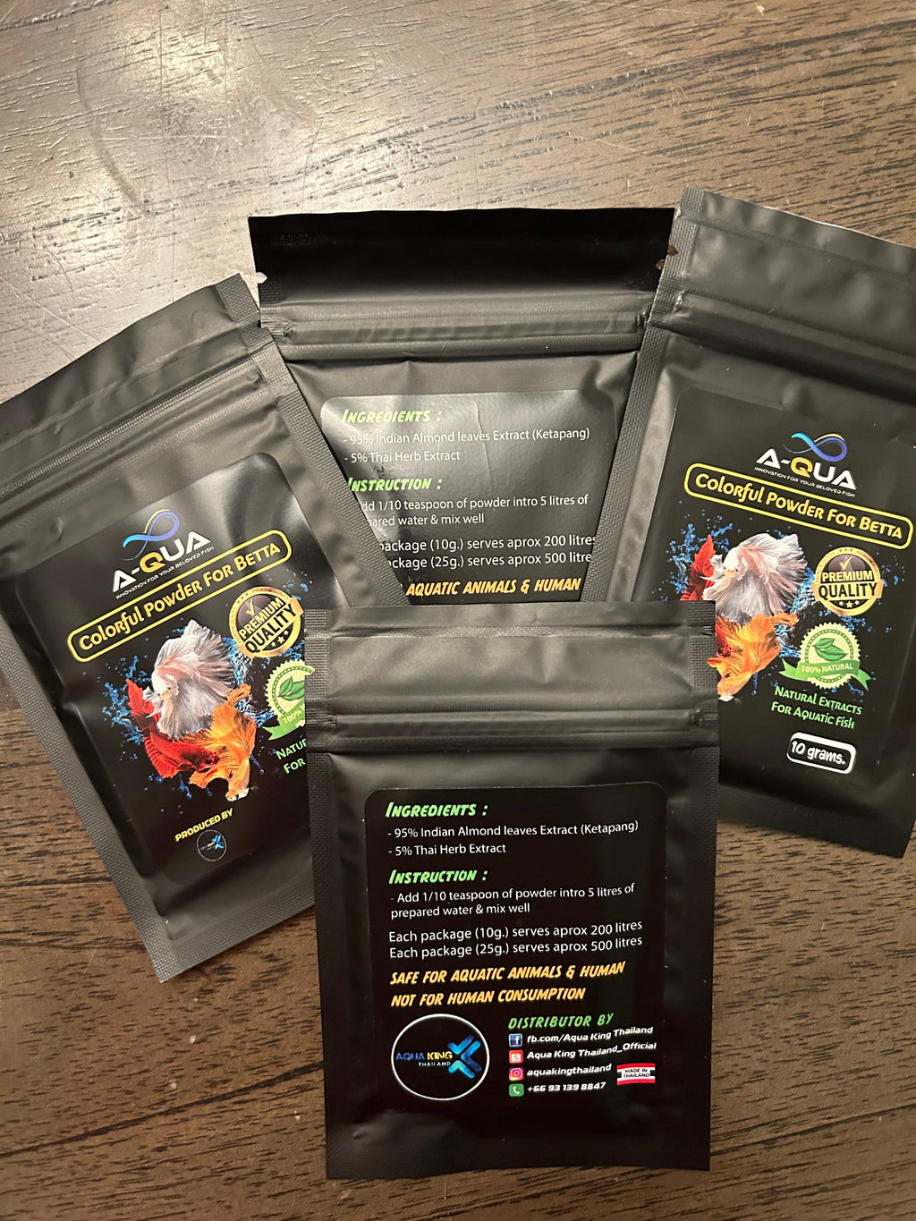 Almond Leaves Extract Powder: Aquarium Water Treatment for Fish & Shrimp, 10g for Calm, Natural Tank Care