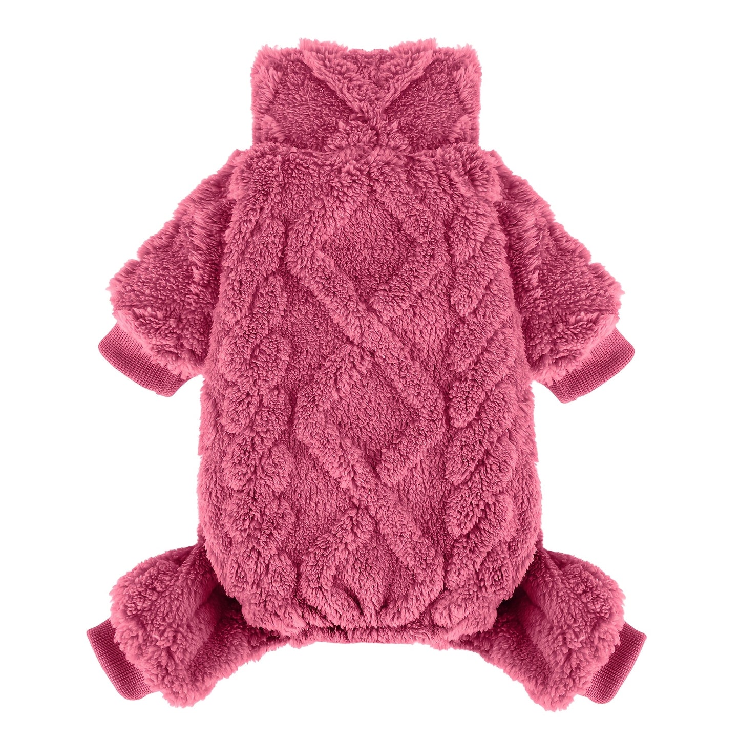 Fleece Dog Sweater Turtleneck Jumpsuit for Small Dogs & Cats 1-15 lbs - Soft Warm Winter Puppy Pajamas Onesie, Machine Washable Open Belly Pet Clothes for Girls, XXS-M, 6 Colors