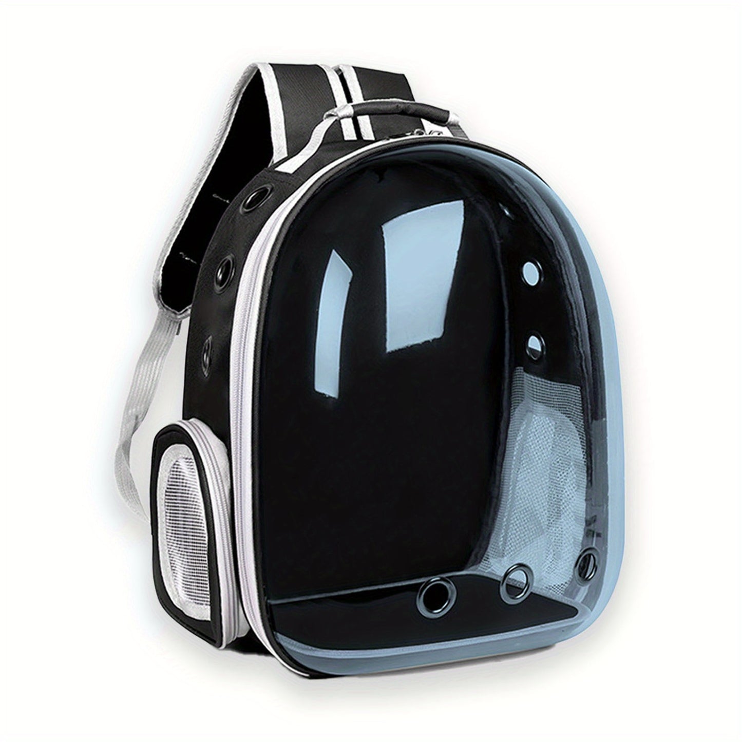 Cat Carrier Backpack Transparent Space Capsule - Portable Breathable Pet Travel Bag for Cats & Small Dogs, Panoramic Window Outdoor Going-Out Backpack with Random Pet Accessories Included