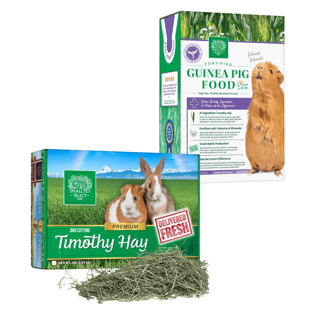 Timothy Hay and Guinea Pig Pellet Bundle 10lbs 2nd Cut + 5lbs Guinea Pig Pellets