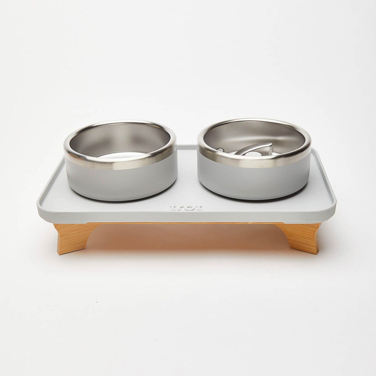 Elevated Pet Slow Feeder and Bowl Set Slate (Light Gray) / Small (1-2 Cups) / 3 inches