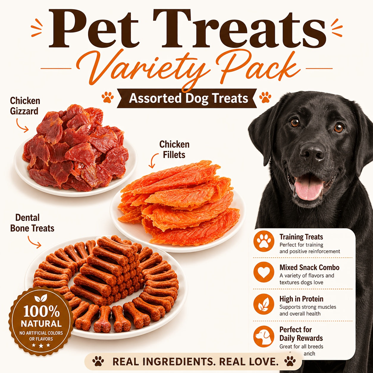 0.66LB/2LBDuck Jerky And Chicken Freeze-Dried Sharing Pack Dog Treats For Small, Medium, & Large Dog - Healthy, Easily Digestible, Soft, Chewy Morsels Make The Perfect Positive-Reward Training Treats For Dog.